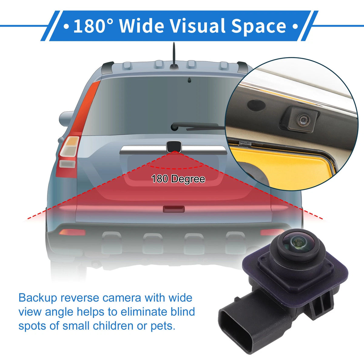 Rear View Camera for Land Rover Discovery Sport (2015–2023) 120-180°