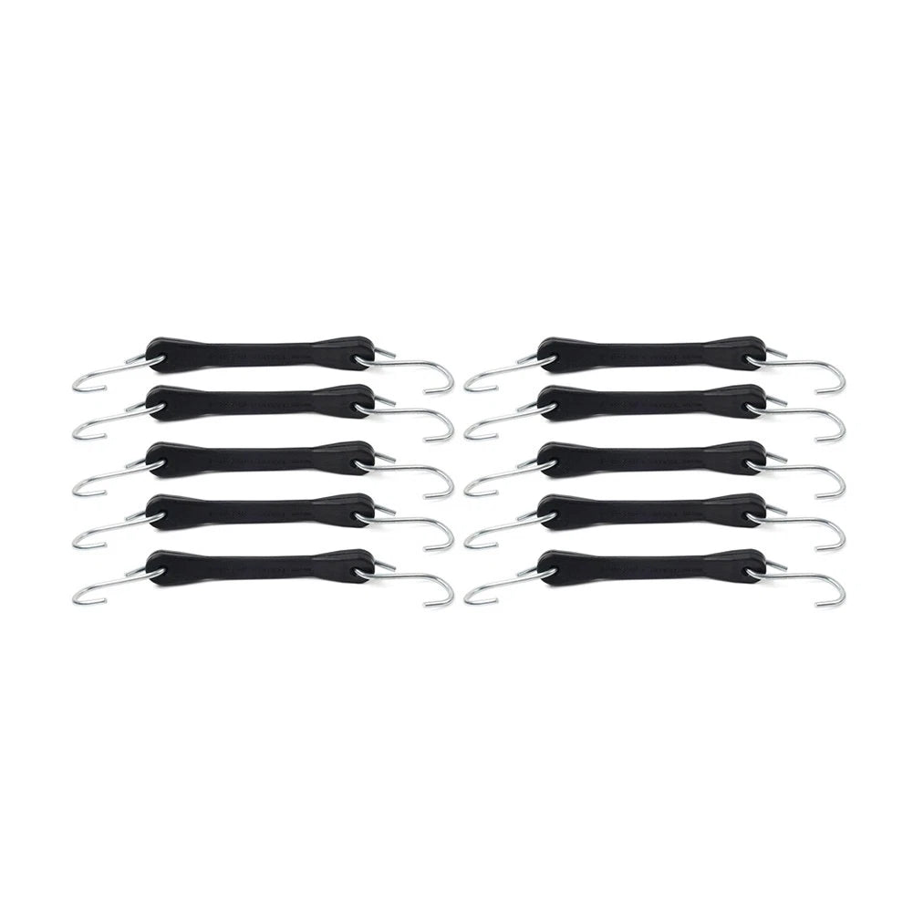 Set of 4 6" Rubber Tarp Straps Tie Down Bungee Cords with Hooks