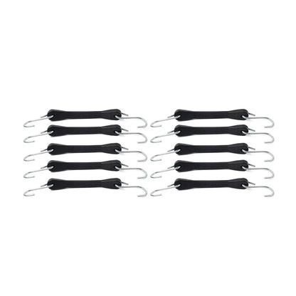 Set of 4 6" Rubber Tarp Straps Tie Down Bungee Cords with Hooks