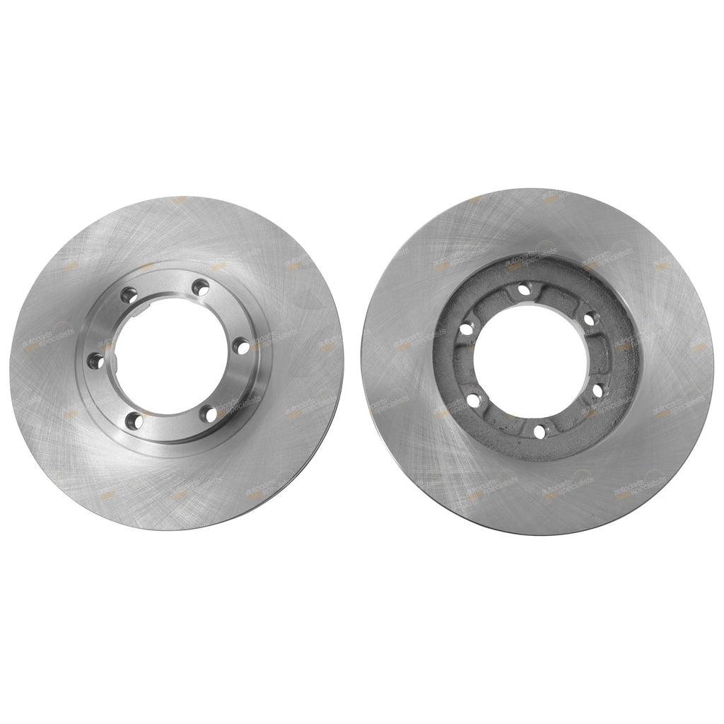 2 Front Disc Rotors + Brake Pad Set for Holden Jackaroo (1988–1992)