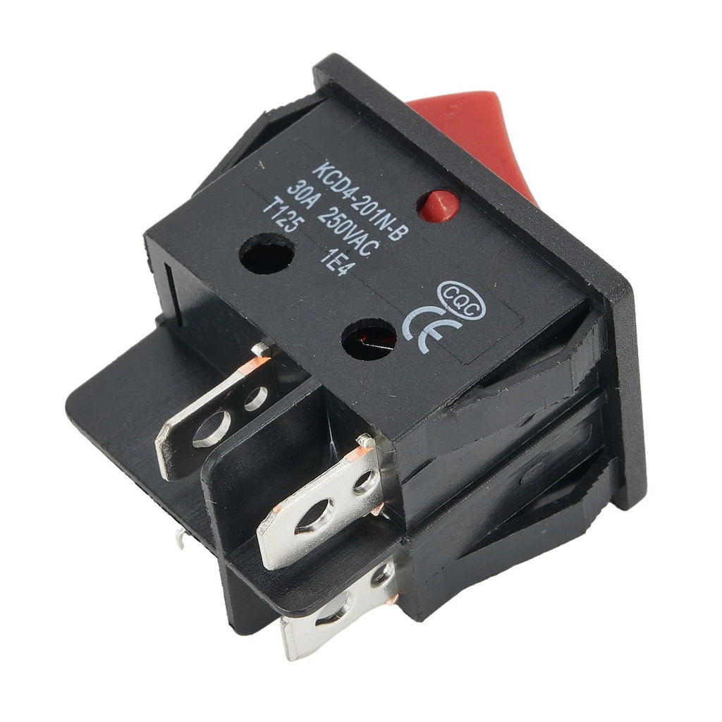 Power Switch for Electric Welding Machine 30A 120/250V AC 4 Pin RED