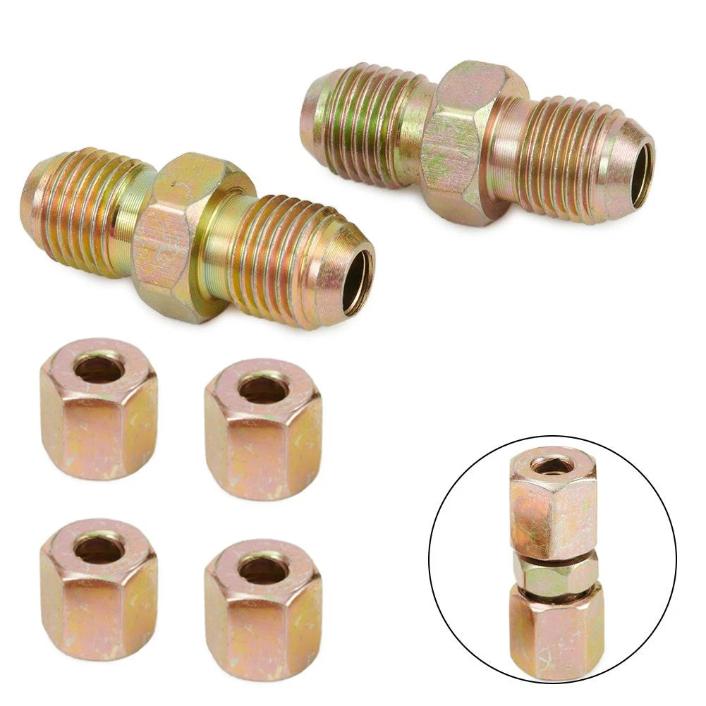 Pipe Unions Brake Replacement Inline Male + Female Nuts for