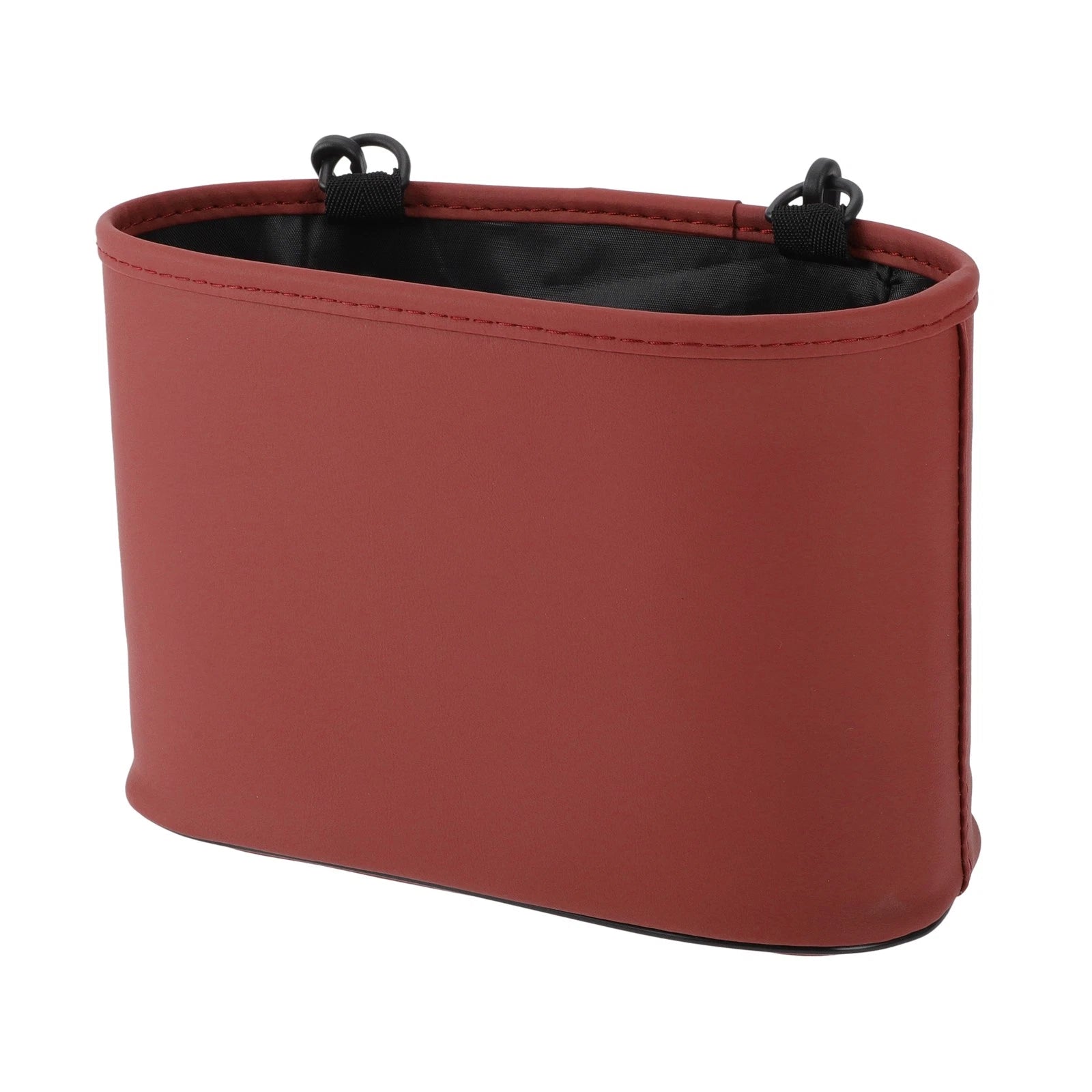 Car Trash Can for Universal Use (Portable, Hanging, Wine Red)