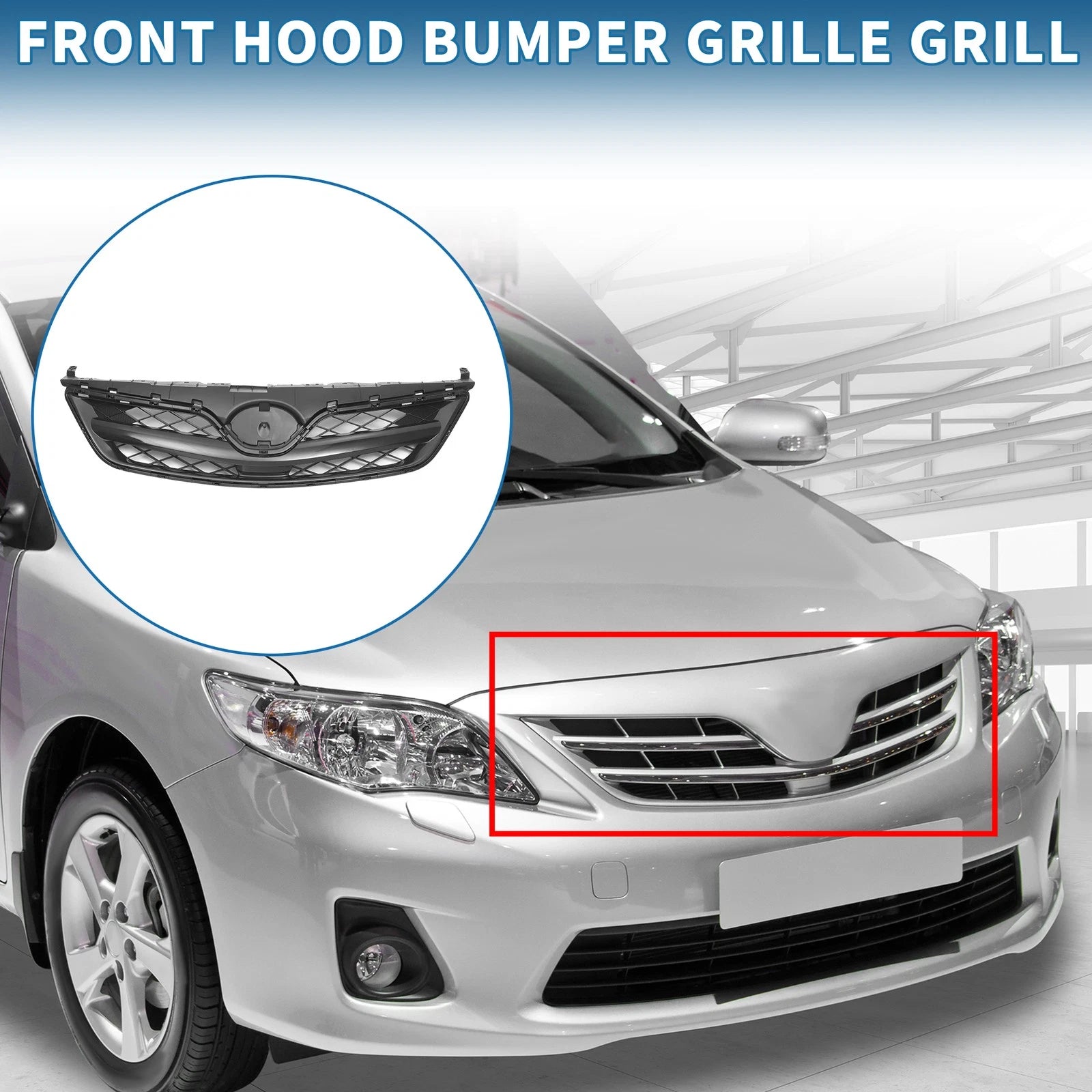 Front Hood Bumper Grille Grill for Toyota Corolla (2010–2010)