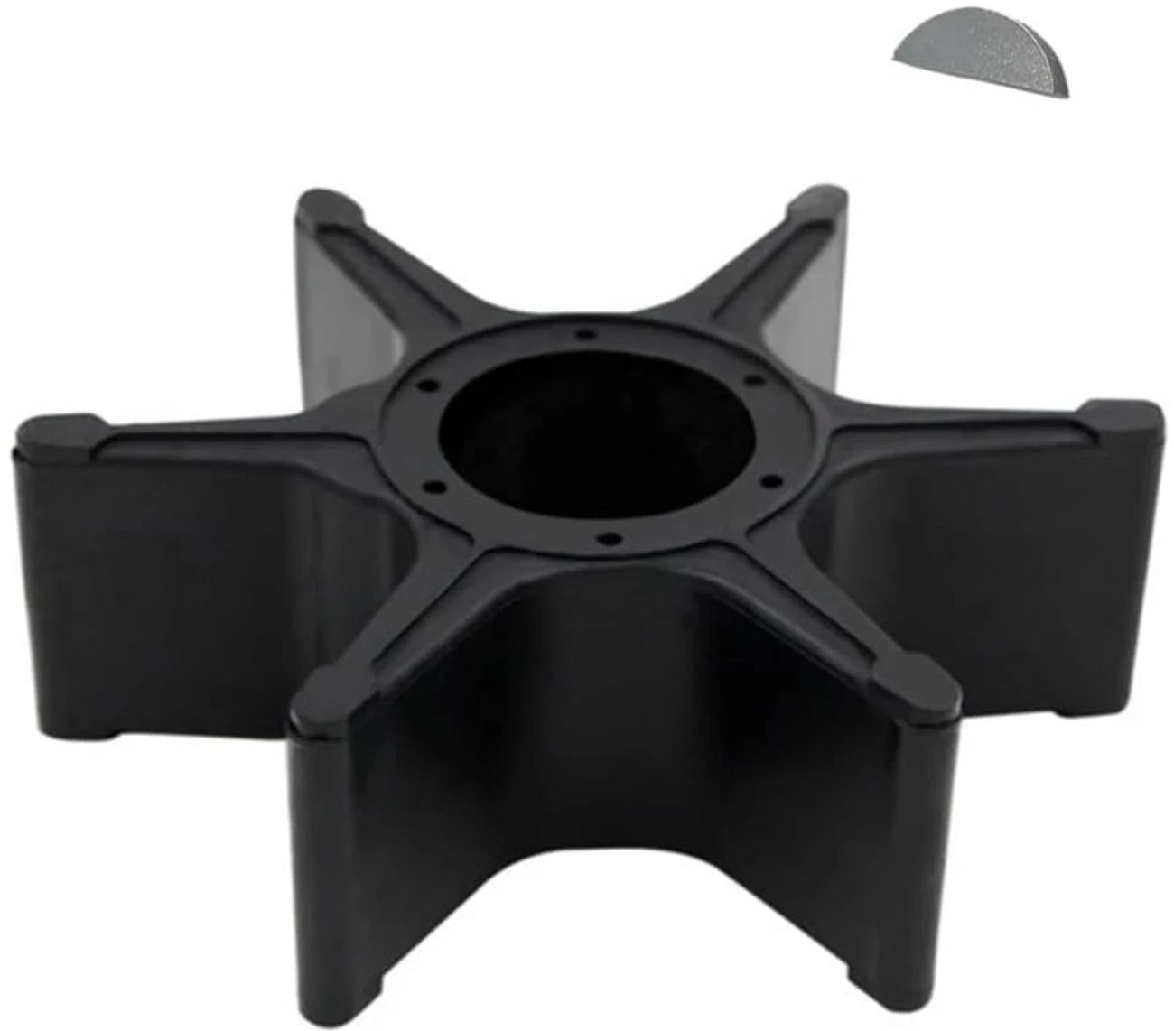 Water Pump Impeller with Key for Suzuki 4 Stroke 8 9.9 HP Outboard (17461-93900)