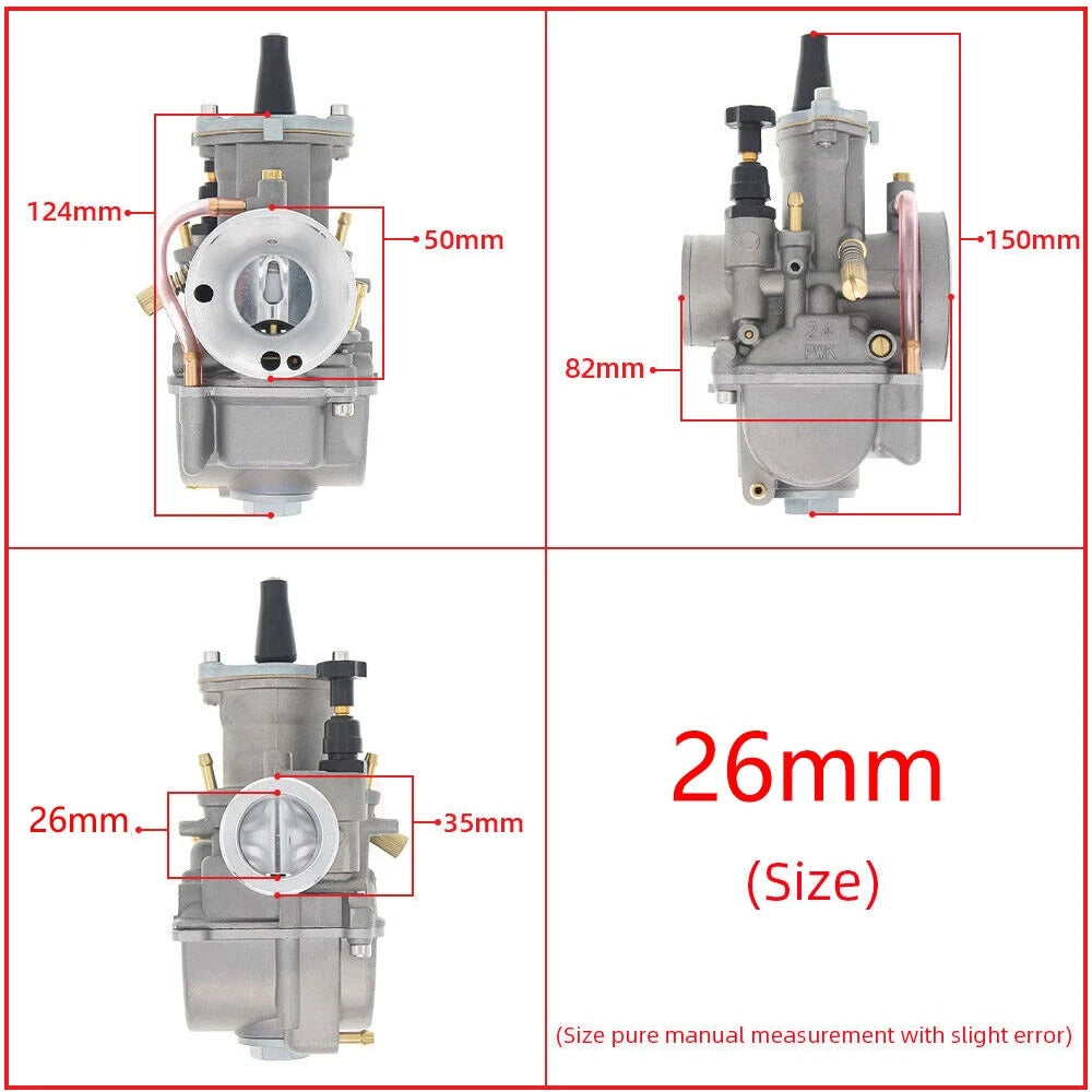 26mm Carburetor for ATV Go Kart Motorcycle (PWK26 Keihin KOSO OKO)
