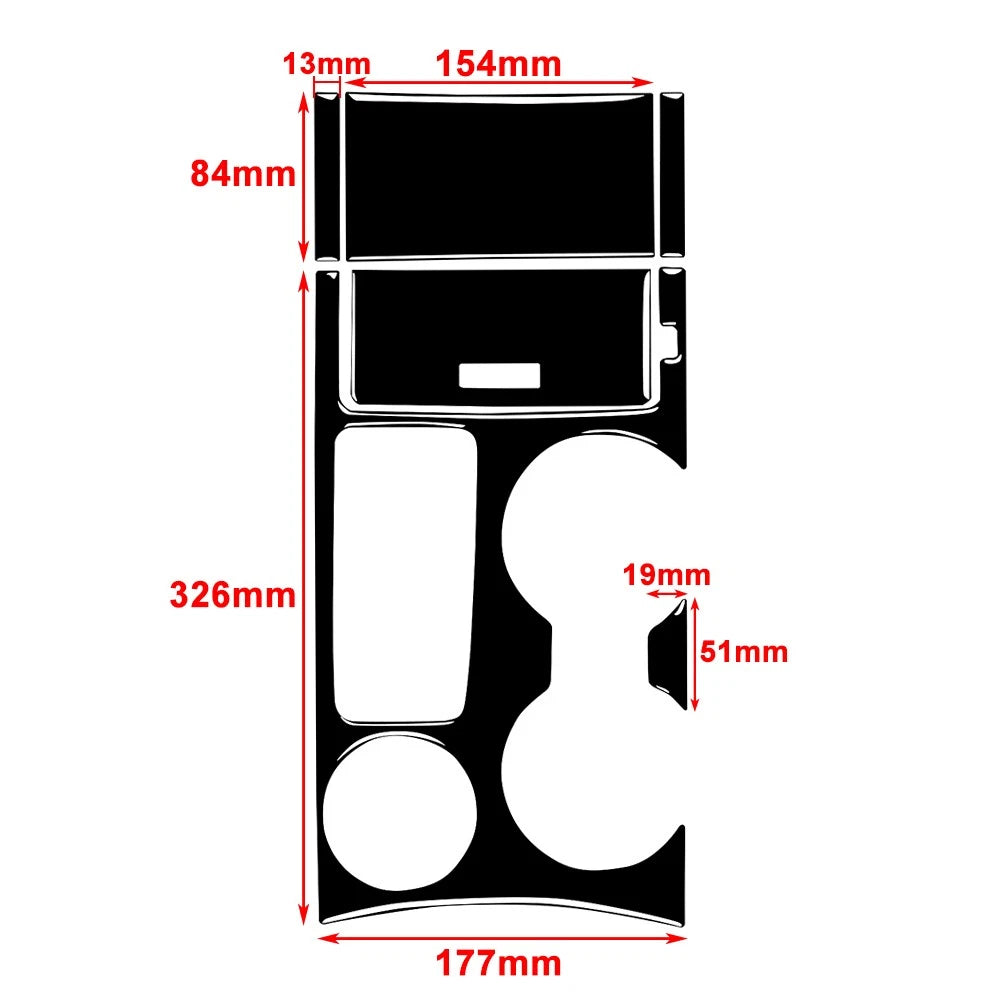 Control Box Panel Cover Trim for Ford Explorer (2013–2019) Black LHD
