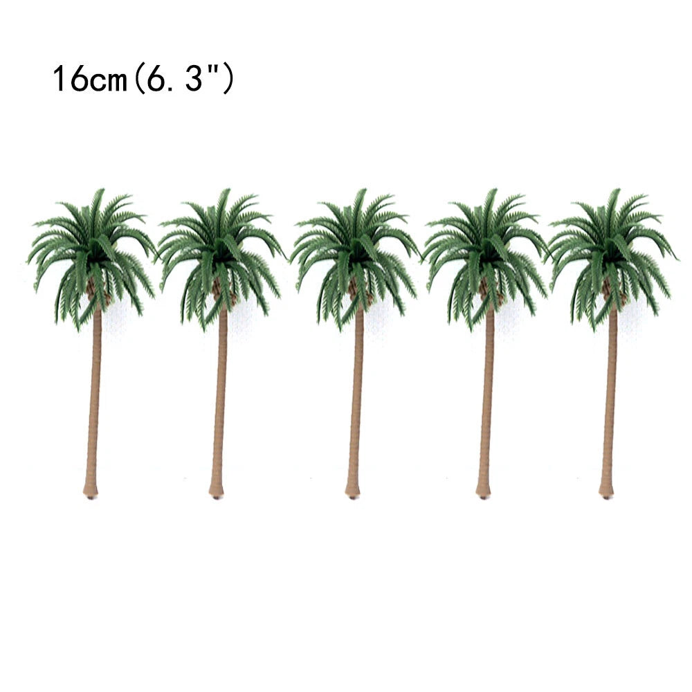 15Pcs 6.29" Model Coconut Palm Tree Garden Park Train Railroad Landscape Scenery
