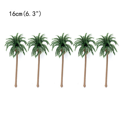 15Pcs 6.29" Model Coconut Palm Tree Garden Park Train Railroad Landscape Scenery