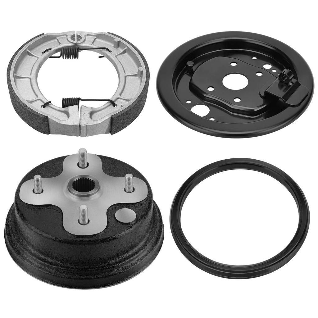 Rear Brake Drum Plate Cover Shoes Kit for Yamaha Timberwolf 250 (1994–2000)