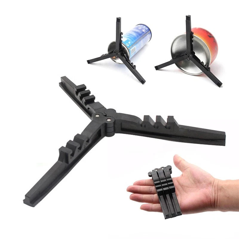 1 Pc Outdoor Stove Flat Gas Tank Base Foldable Tripod Bracket