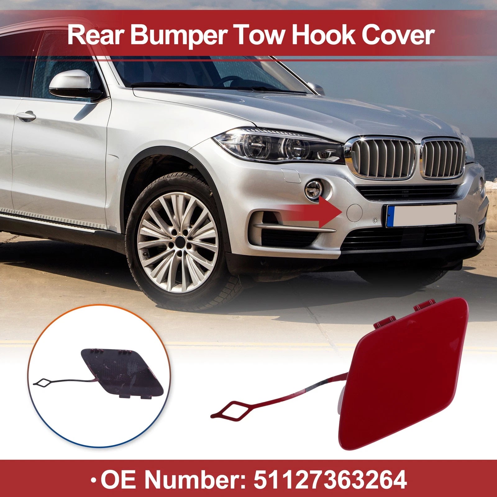 Rear Tow Hook Cover Replacement for BMW 428i (2014–2016)
