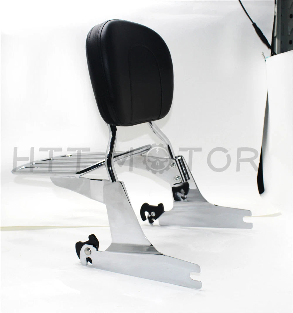 Detachable Sissybar Backrest Luggage Rack for Harley Softail (2006–Present)