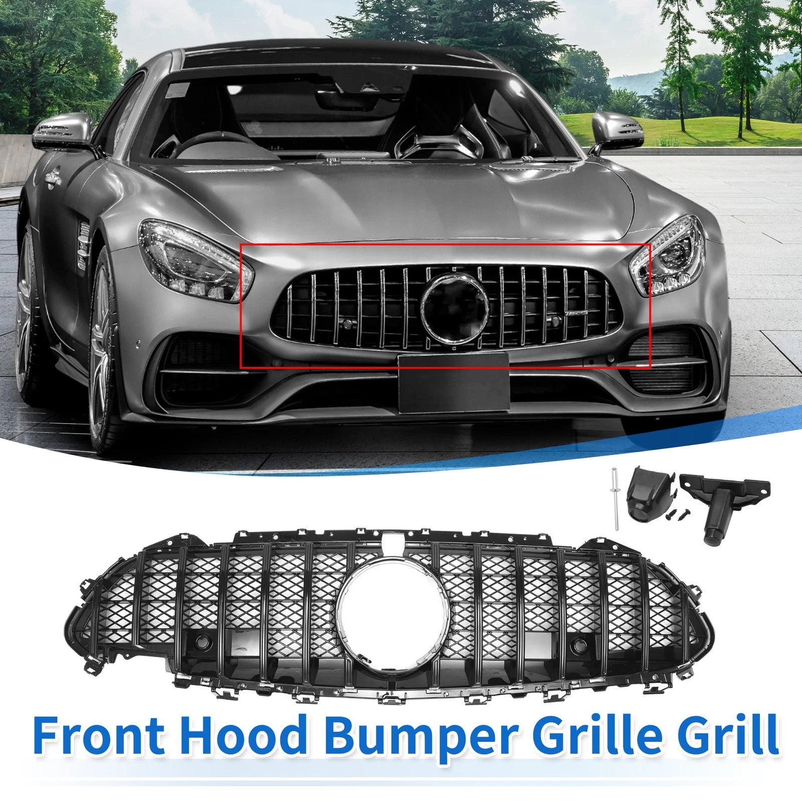 Front Upper Bumper Grille Replacement for Mercedes-Benz CLS53 AMG (2022–2023)