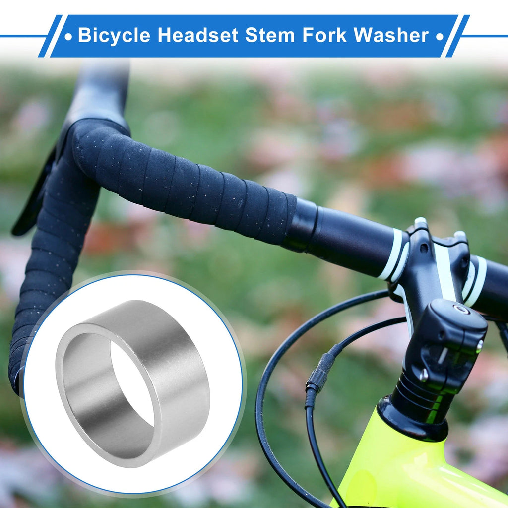 Headset Spacer 15mm Stem Fork Washer for 1-1/8" Aluminum Alloy Fork (Silver)
