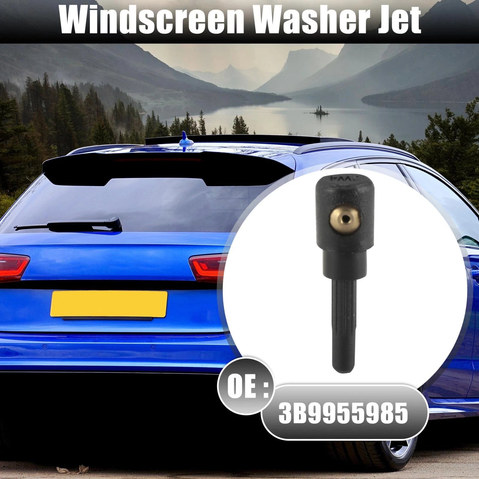 Rear Windscreen Washer Jet 2pcs Replacement for Volkswagen Tiguan (2011–2017)