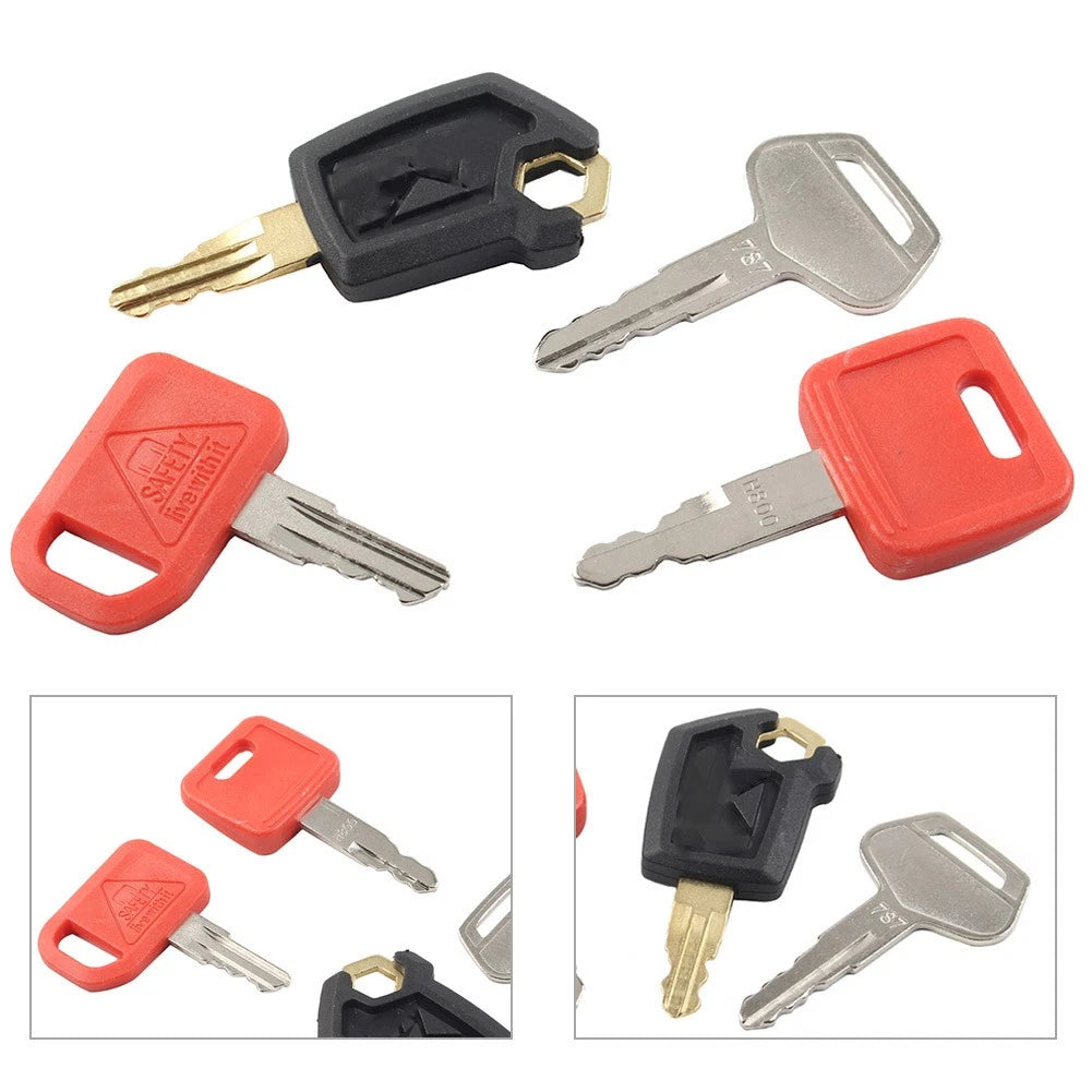 4 Heavy Equipment Key Set For CAT For John Deere For Komatsu