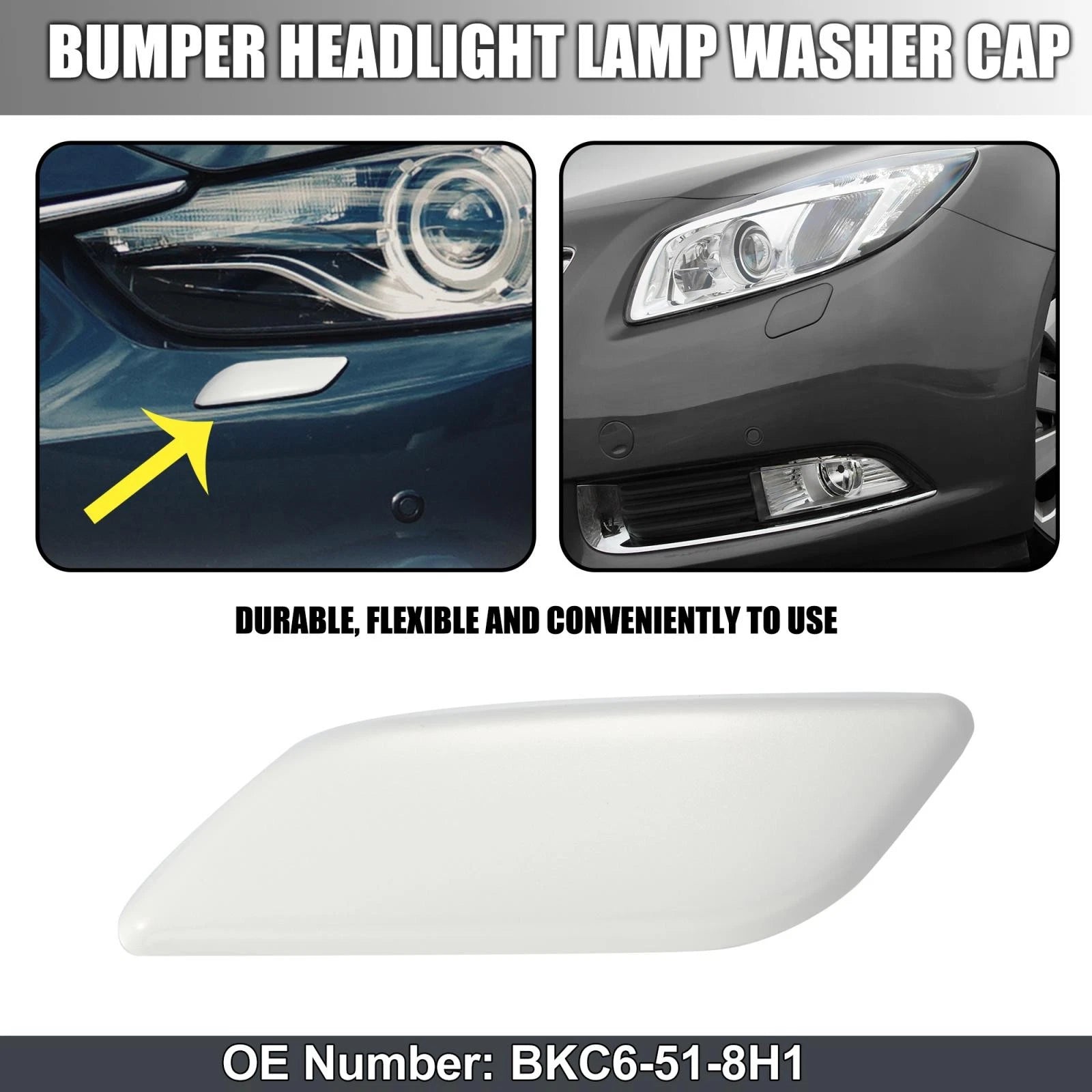 Left Headlight Washer Nozzle Cover Replacement for Mazda 3 Axela (2014–2016)