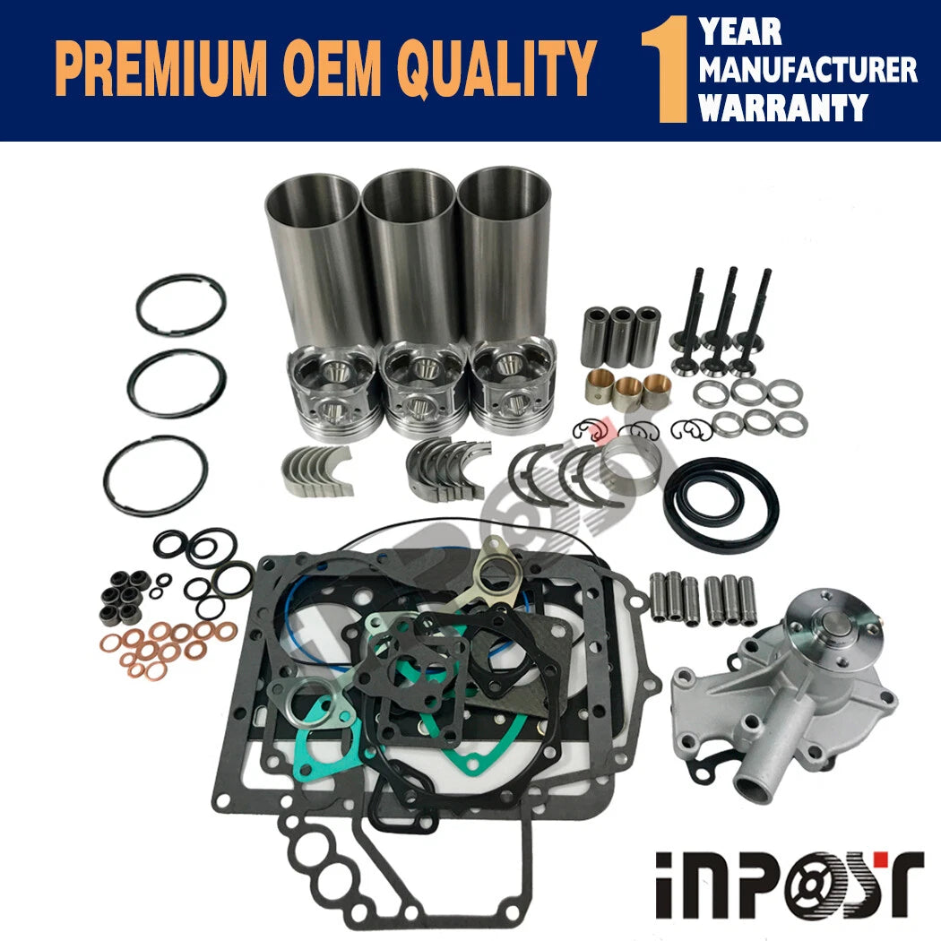 STD Overhaul Rebuild Kit for Kubota D722 Engine (with water pump)