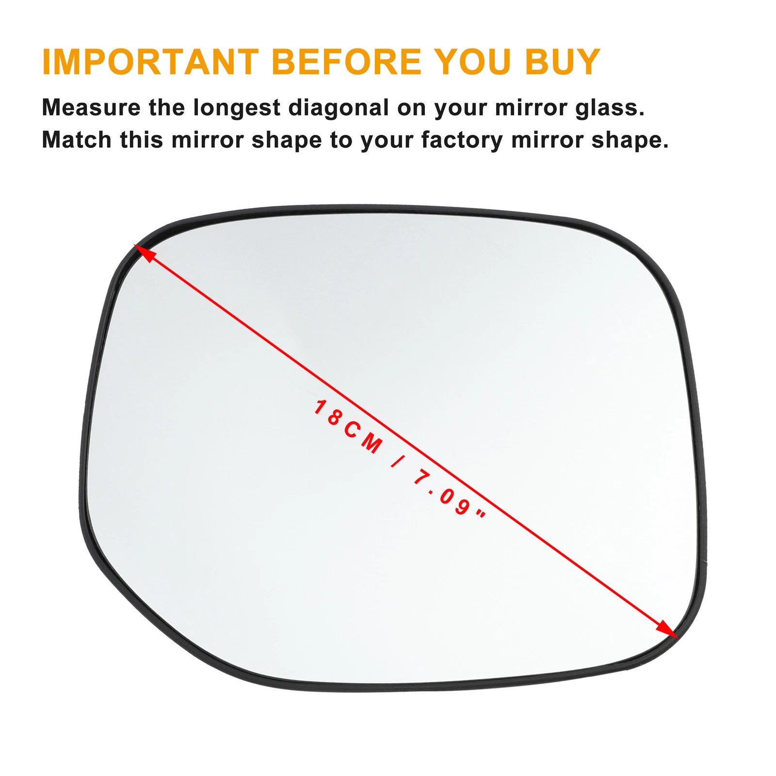 Left Side White Mirror Glass for Citroen Berlingo (1996–2008)