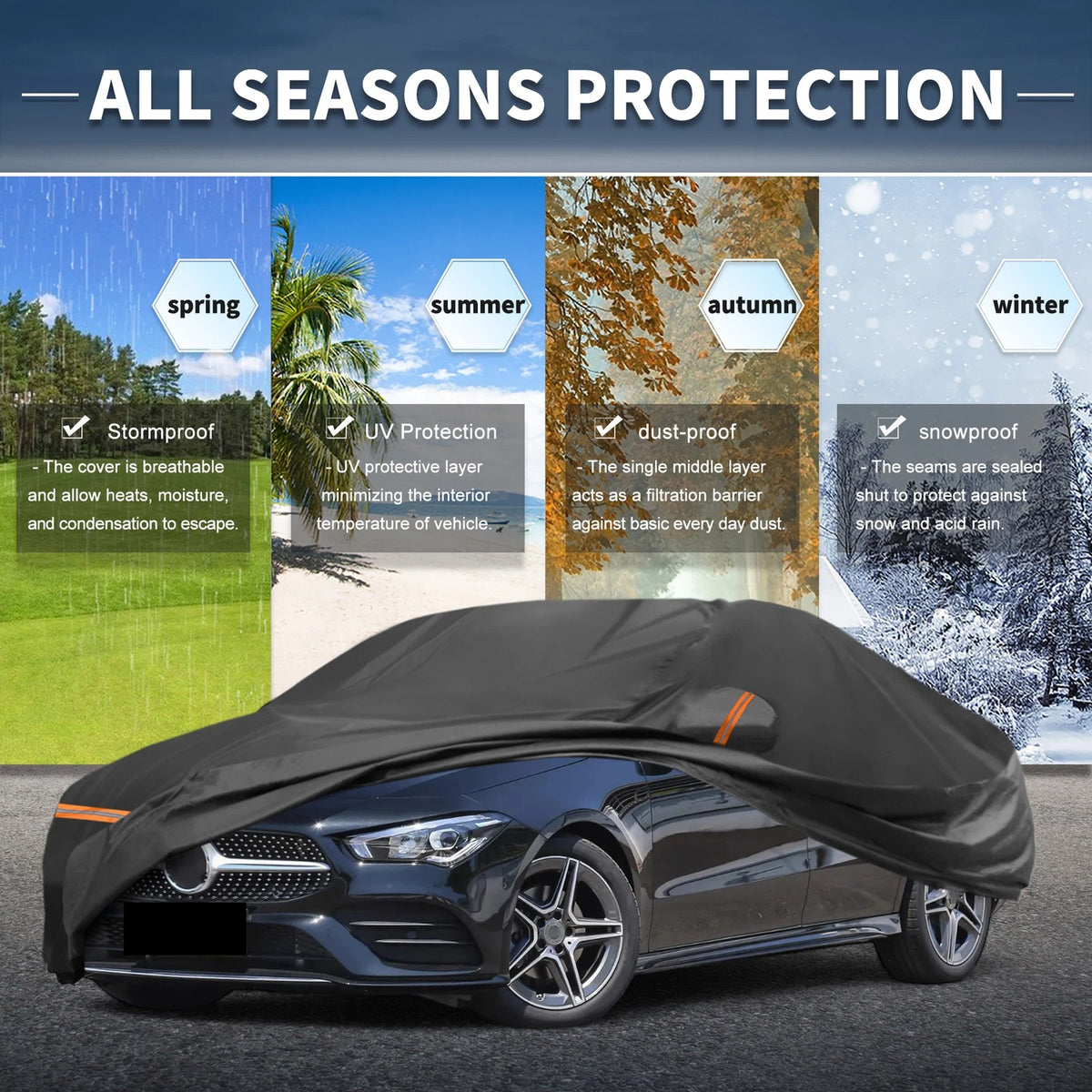 Waterproof Car Cover PEVA Spunlace for Mercedes-Benz CLA 2013–2023
