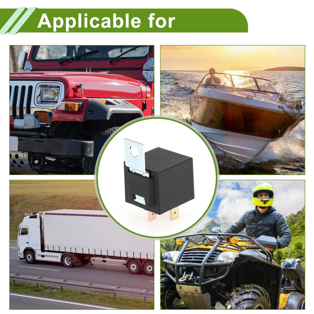 2X 4-Pin 80A Waterproof Auto Relay for 24V Vehicles