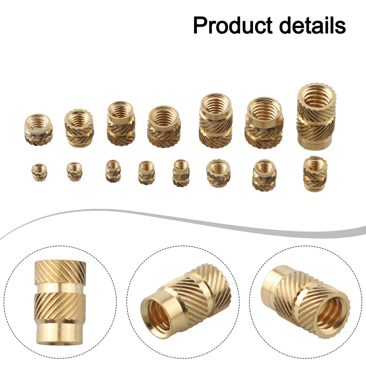 300pcs Brass Threaded Inserts Kit for Multiple Uses
