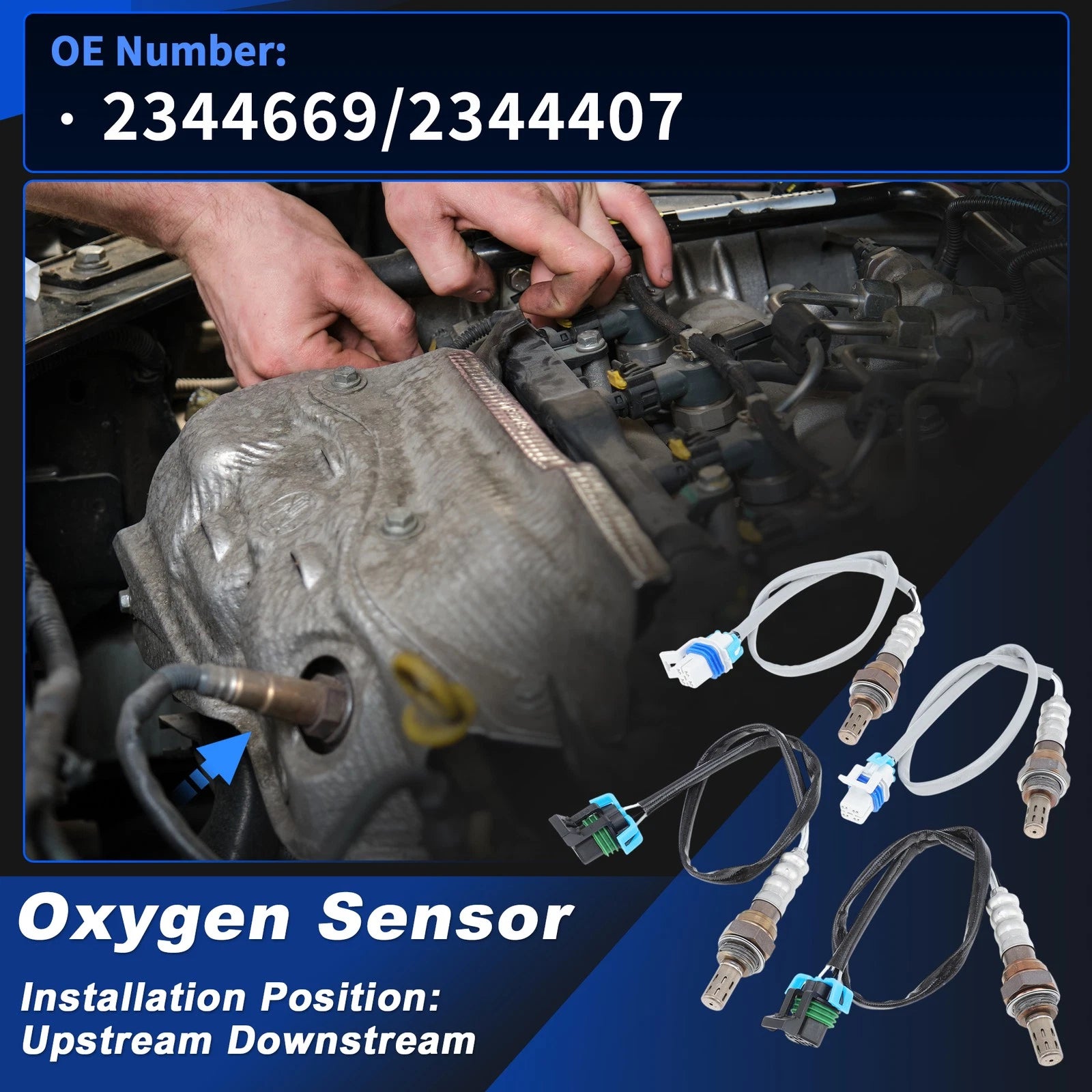 Upstream Downstream Oxygen Sensor Set for Chevy Silverado 6.0L (2003–2004)