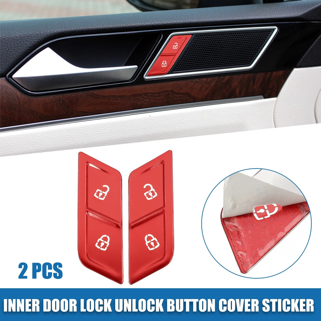 2 Piece Inner Door Lock Unlock Button Cover for Volkswagen (2005–2015)
