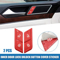 2 Piece Inner Door Lock Unlock Button Cover for Volkswagen (2005–2015)
