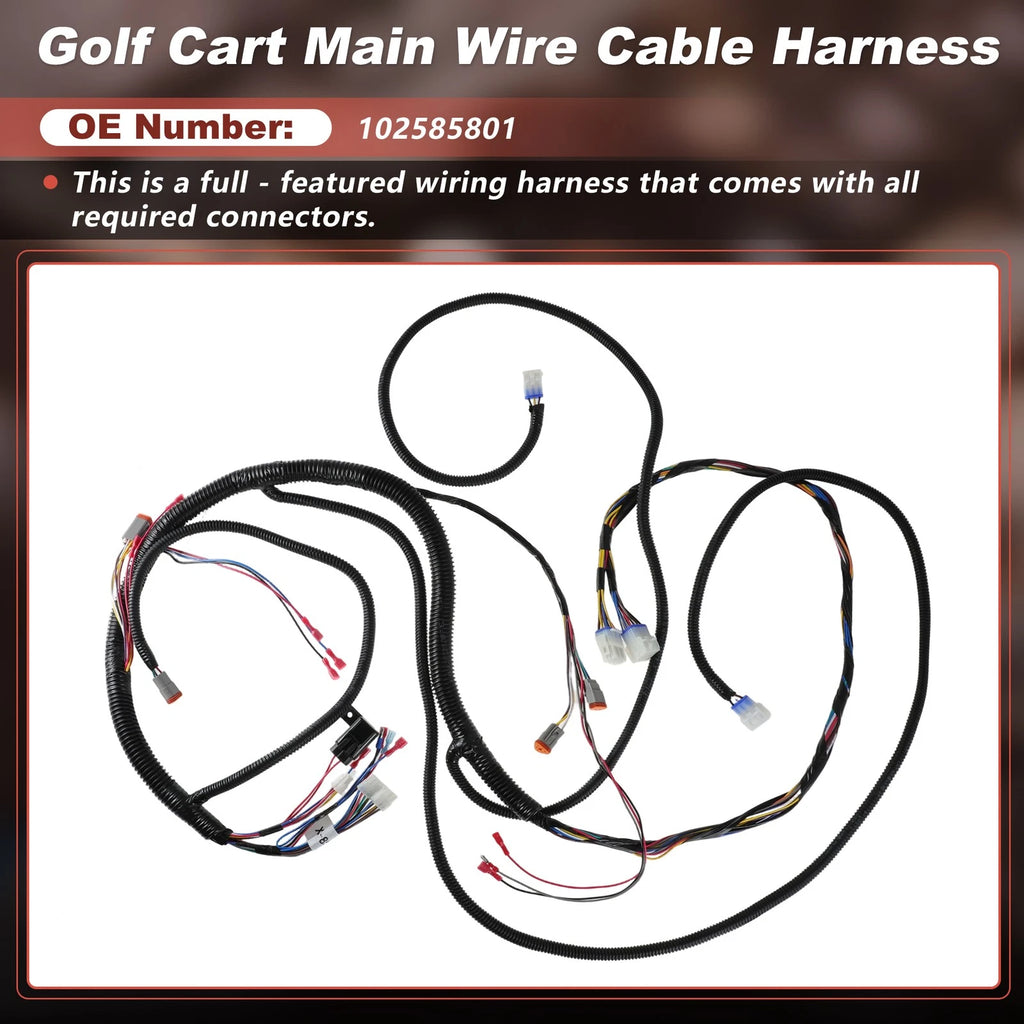 Main Wire Cable Harness No.102585801 for Club Car Precedent (2004–2008)