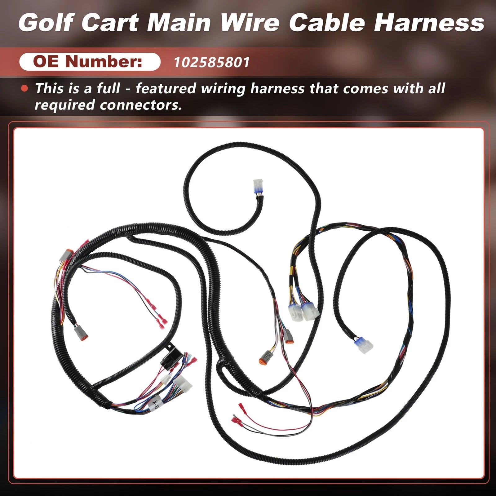Main Wire Cable Harness No.102585801 for Club Car Precedent (2004–2008)