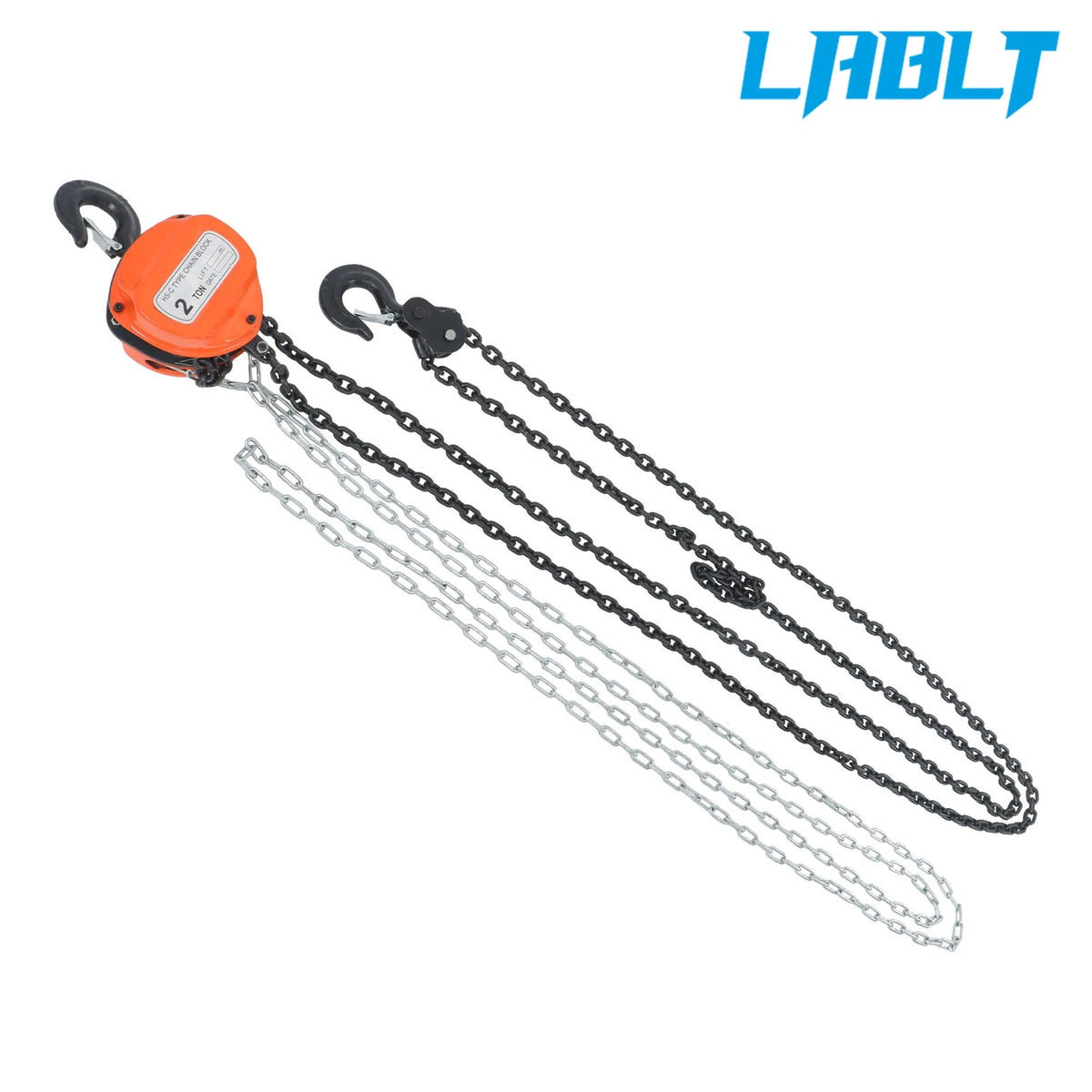 2 Ton Manual Chain Hoist for LABLT (10' Lift, 2 Hooks, Alloy Steel)