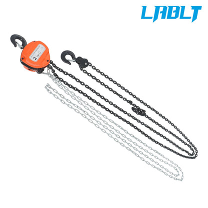 2 Ton Manual Chain Hoist for LABLT (10' Lift, 2 Hooks, Alloy Steel)