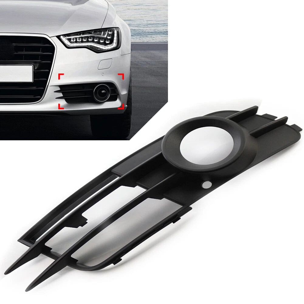 Front Bumper Fog Light Grille for Audi A6 C7 (2012–2015) Left Side, ABS