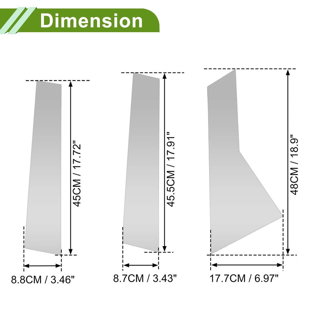 Pillar Window Trim Kit Front Rear for Chevy Captiva 2019–2024 Silver