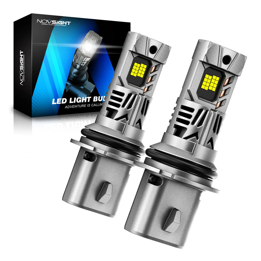 9007 LED Headlight Kit for NOVSIGHT (600% Bright, 6500K White)