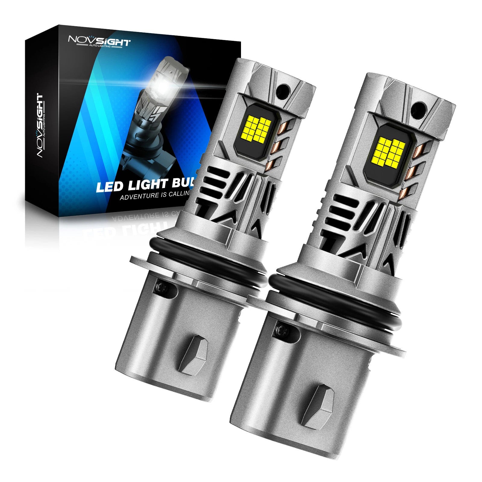 9007 LED Headlight Kit for NOVSIGHT (600% Bright, 6500K White)