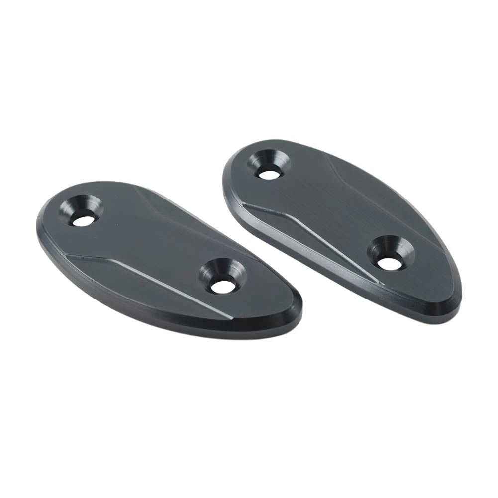 Titanium Rearview Mirror Block Off Base Plates for Honda CBR1000RR (2008–2017)