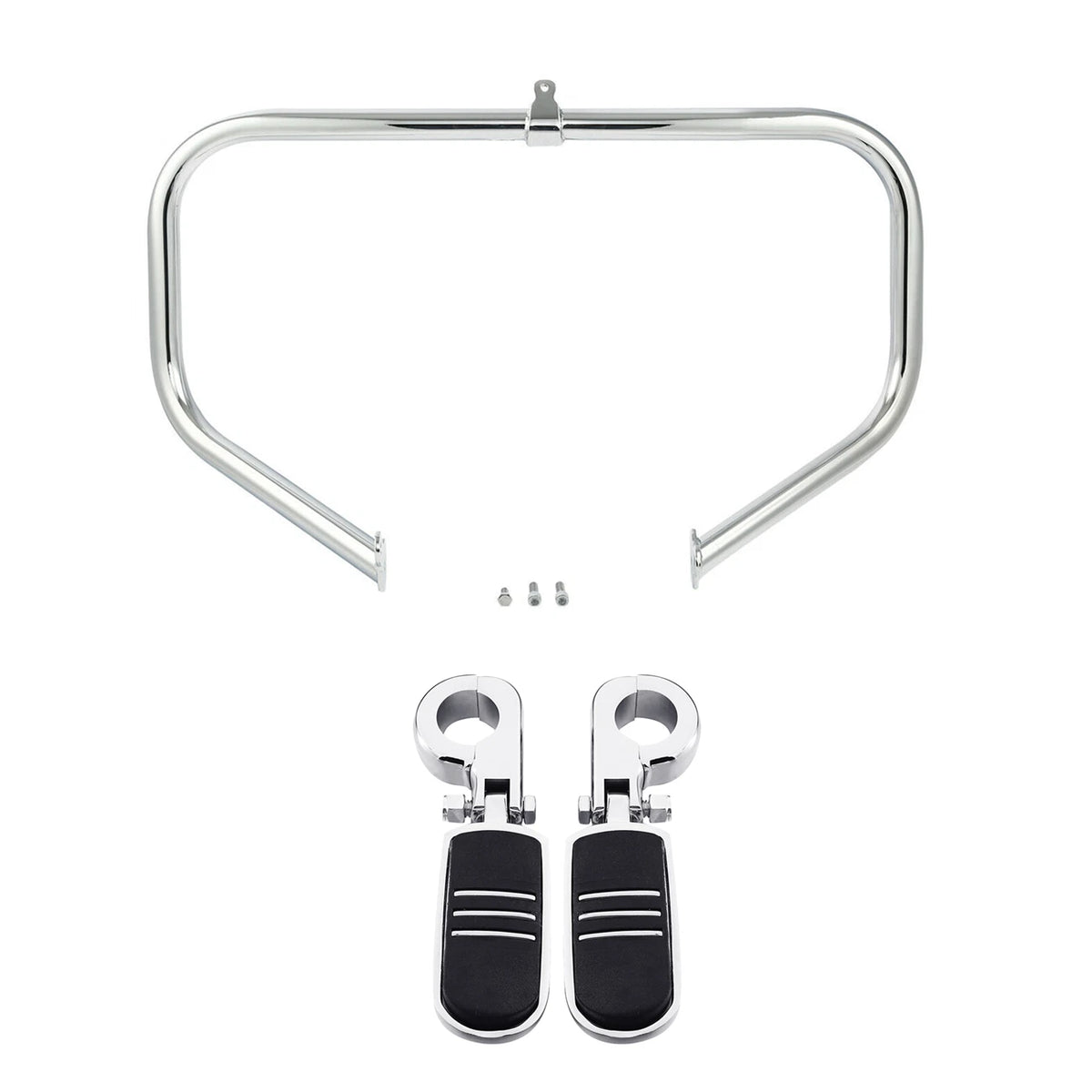 Chrome Highway Engine Crash Bar & Footpegs for Harley Touring Glide (2009–Present)
