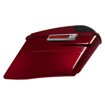 4" Stretched Hard Saddlebags for Harley Road Glide (2015–2025) Velocity Red Sunglo