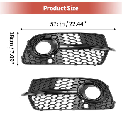 1 Pair Front Fog Light Grill for Audi Q5 S-Line (2009–2017) No. 8R0807681S/8R0807682N
