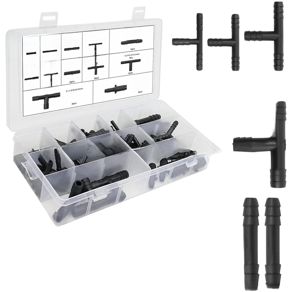 113PC Vacuum Fitting Kit for Hose Routing (Black PA66)