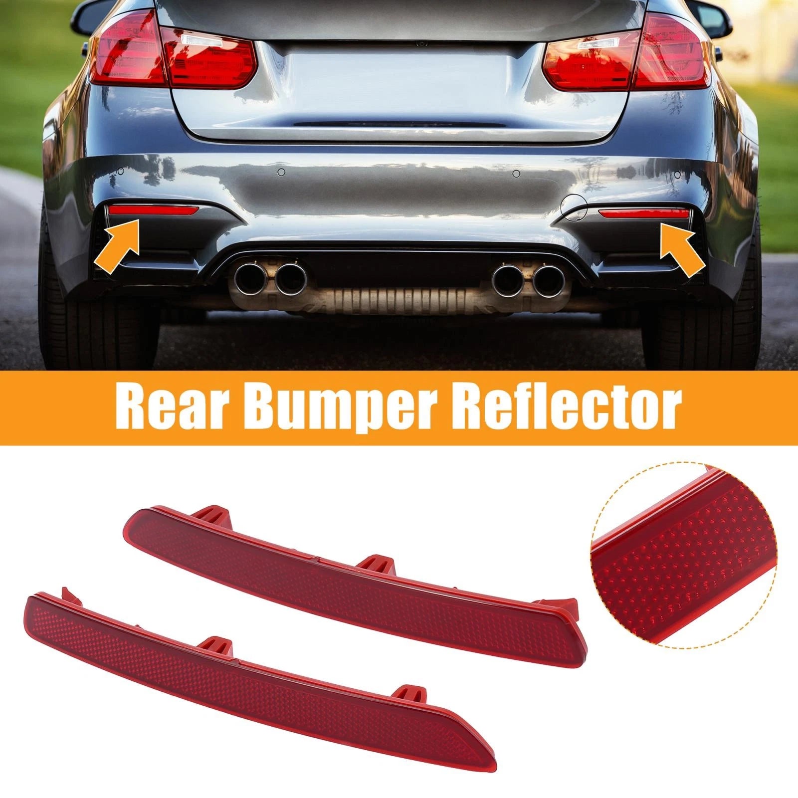 Rear Bumper Reflector Strip Cover Left Right for BMW (2005–2020)