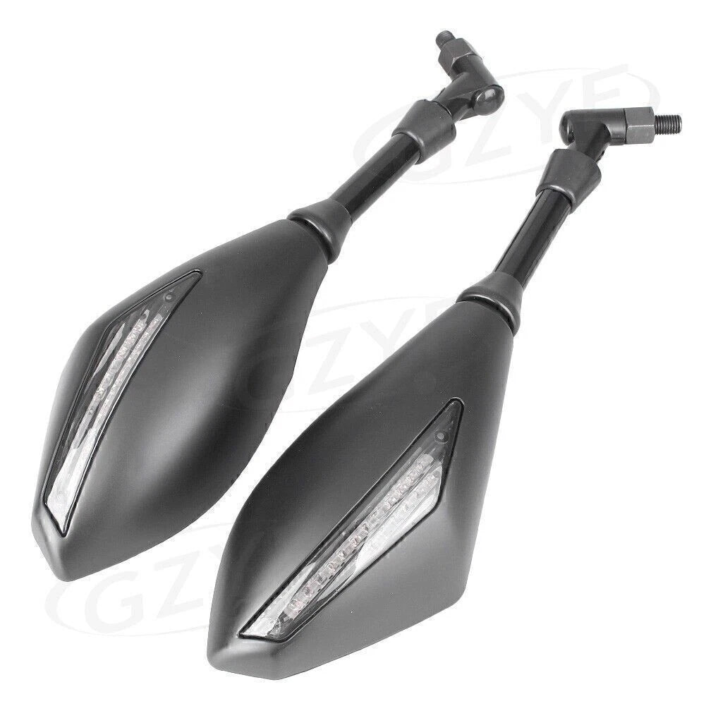 Street Rear View Mirror with LED Signal Lights for Motorcycle (Universal)