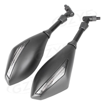 Street Rear View Mirror with LED Signal Lights for Motorcycle (Universal)