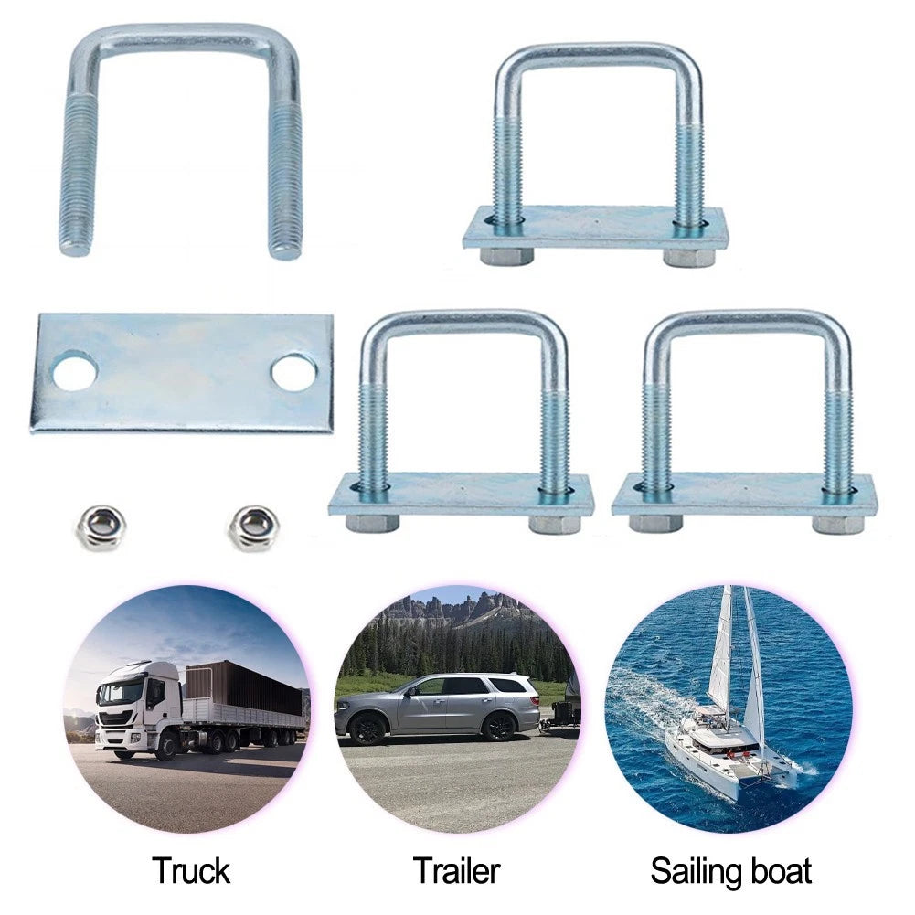 Set of 4 Leaf Spring Clamp Kit for Improved Transport Stability