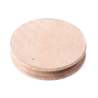 Cake Shape Wood Edge Slicker Burnishing Leather Craft Handwork Handmade DIY Tool