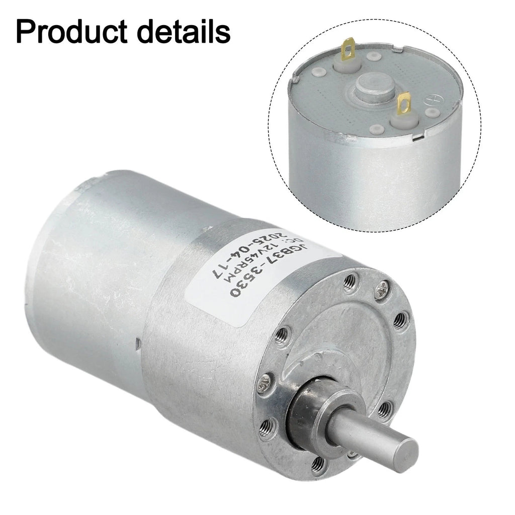 DC Motor JGB373530 12V High Torque Adjustable Speed for Various Devices