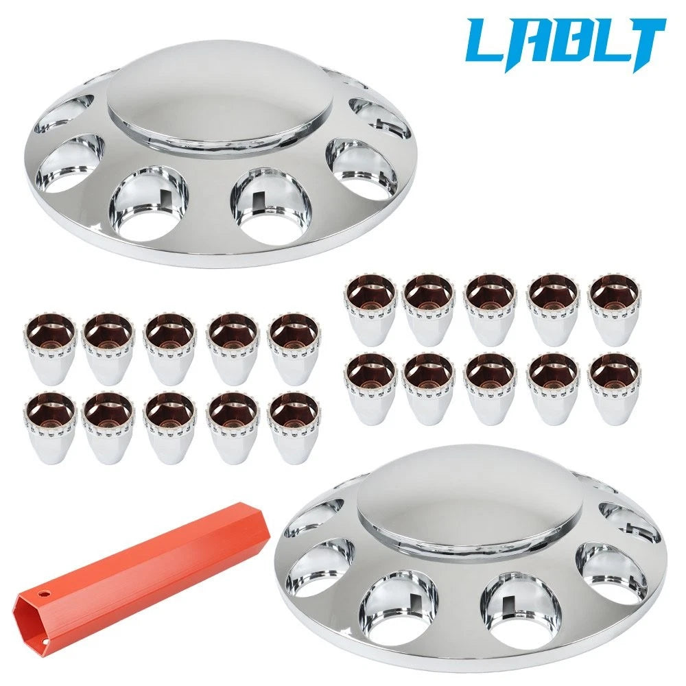 Chrome Front Wheel Axle Hub Cover Kit for LABLT (33mm)